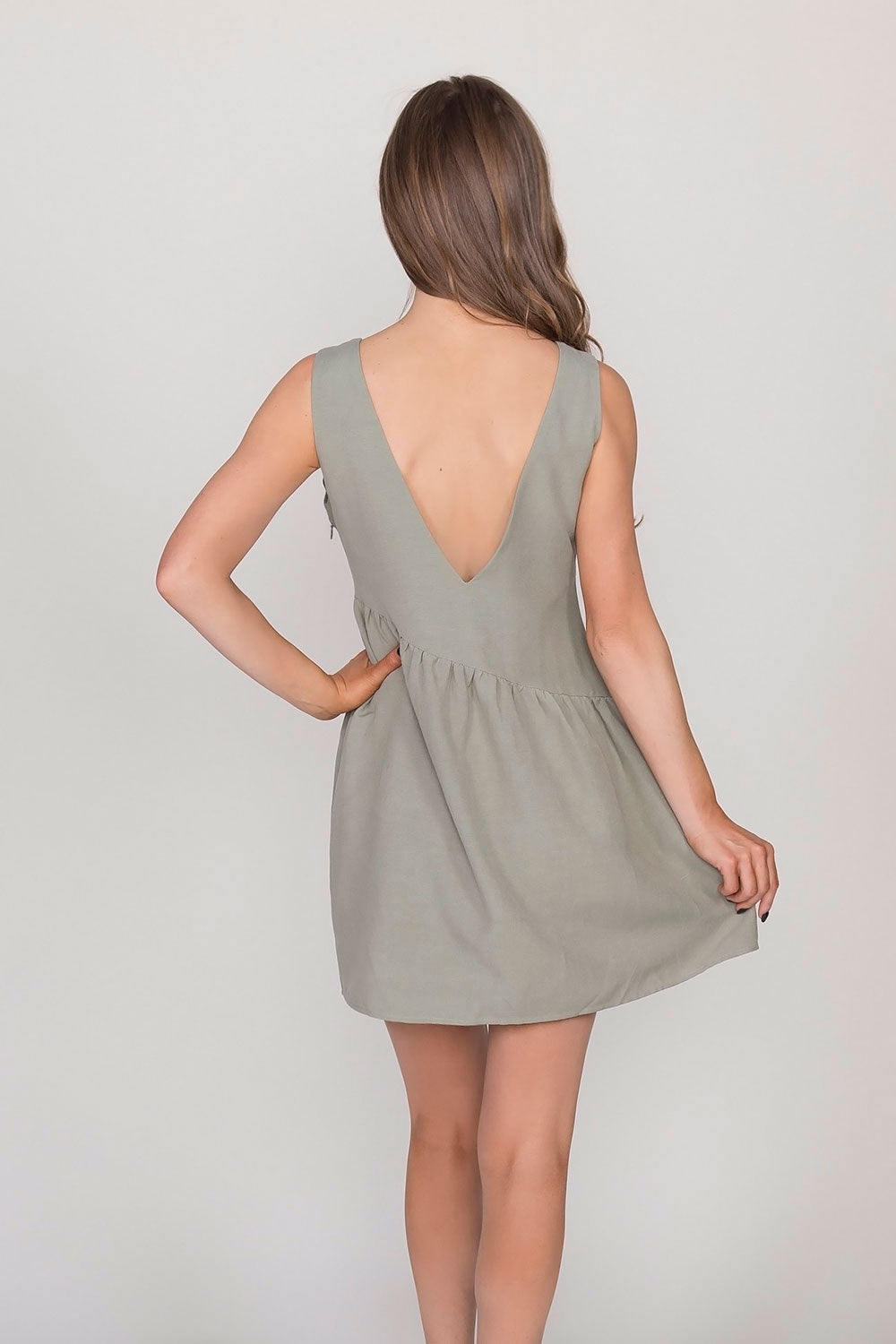 Sage Green Jamie Babydoll Dress