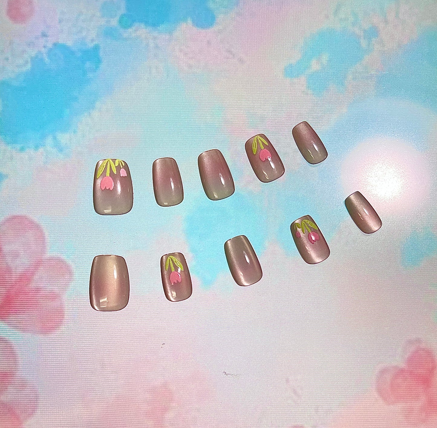 100% Handmade Press on Nails- 05