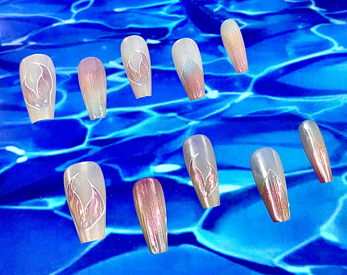 100% Handmade Press on Nails- 01