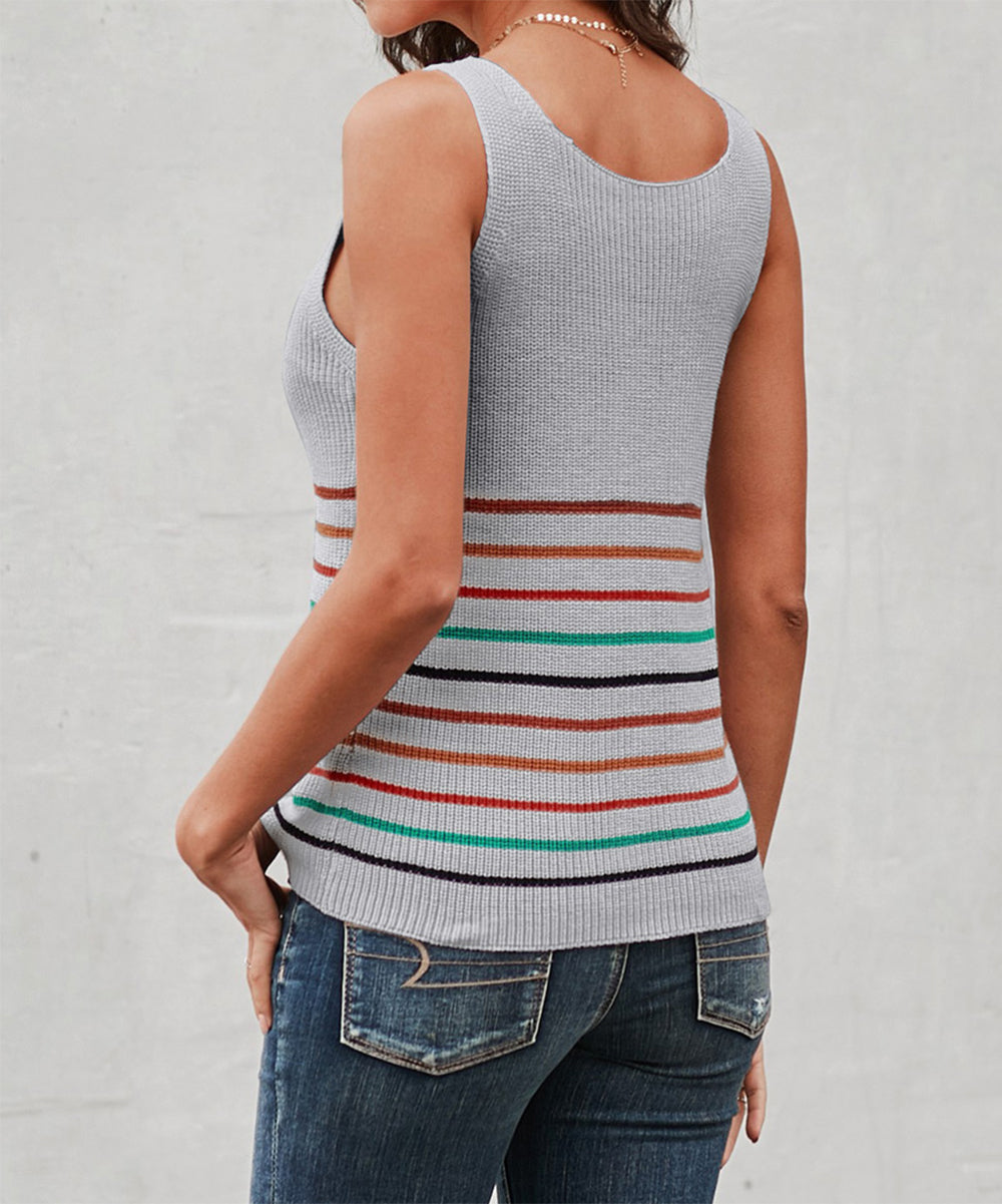 Grey Cardiff Knit Tank Top